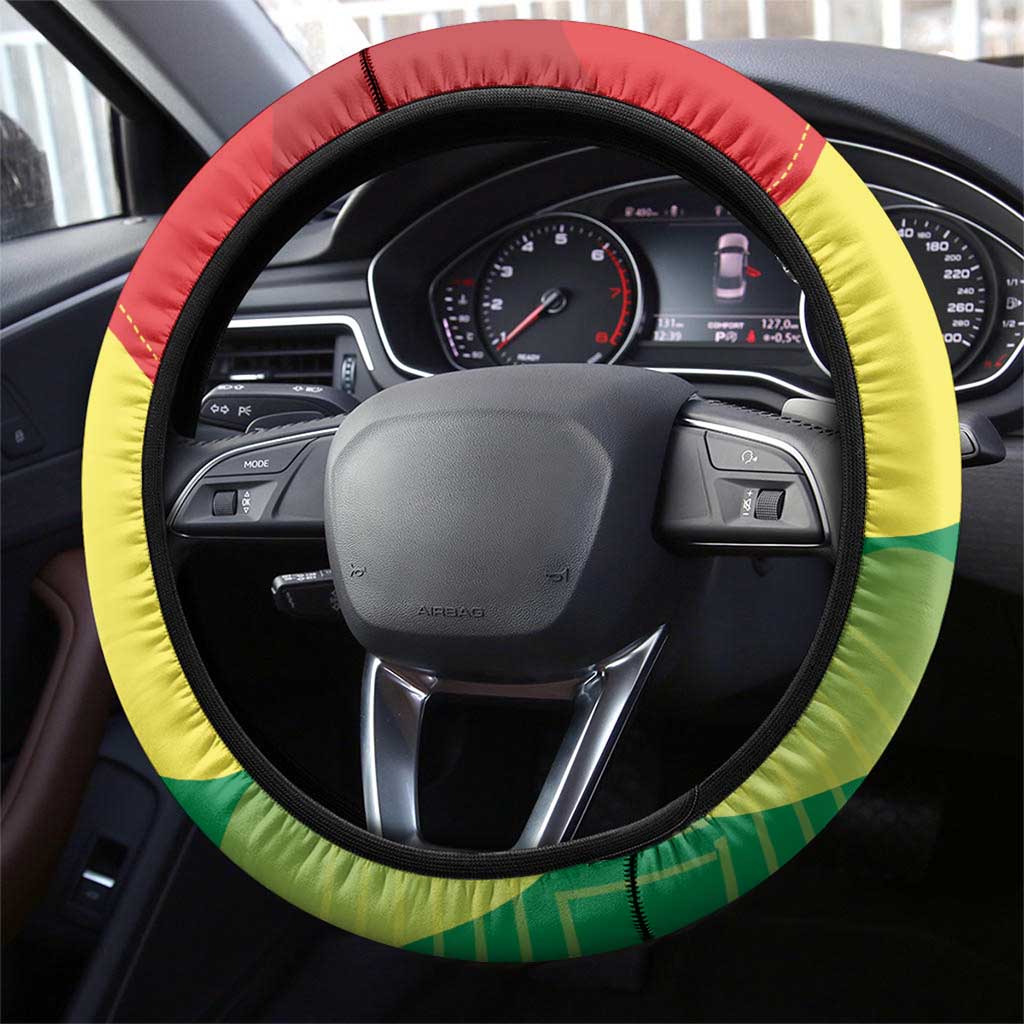 Senegal Independence Day Steering Wheel Cover African Renaissance Monument