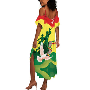 Personalized Senegal Independence Day Summer Maxi Dress African Renaissance Monument