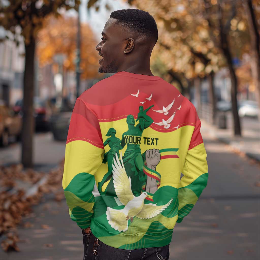 Personalized Senegal Independence Day Sweatshirt African Renaissance Monument