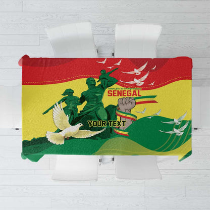 Personalized Senegal Independence Day Tablecloth African Renaissance Monument
