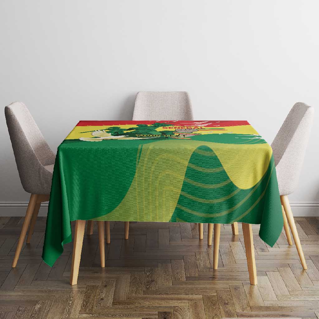 Personalized Senegal Independence Day Tablecloth African Renaissance Monument