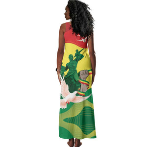 Personalized Senegal Independence Day Tank Maxi Dress African Renaissance Monument