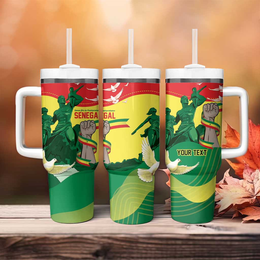 Personalized Senegal Independence Day Tumbler With Handle African Renaissance Monument