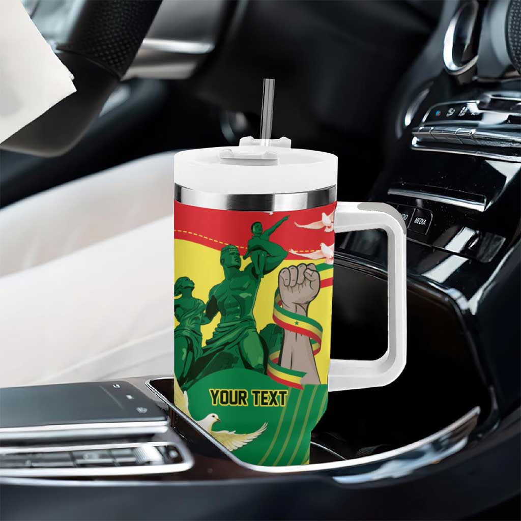 Personalized Senegal Independence Day Tumbler With Handle African Renaissance Monument
