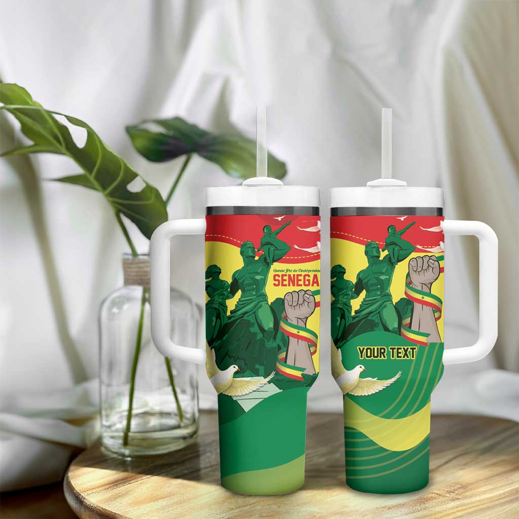 Personalized Senegal Independence Day Tumbler With Handle African Renaissance Monument