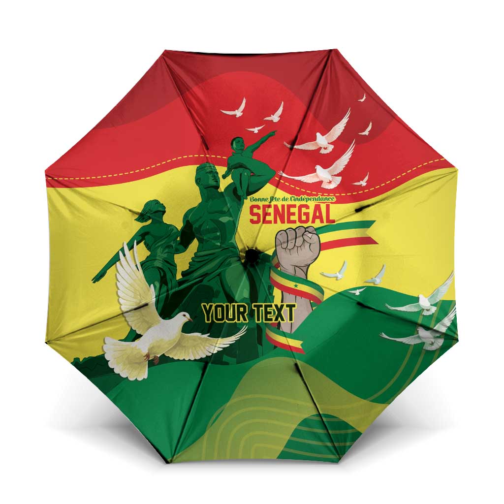 Personalized Senegal Independence Day Umbrella African Renaissance Monument