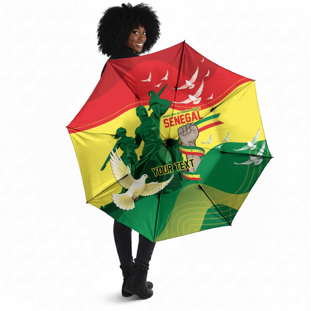 Personalized Senegal Independence Day Umbrella African Renaissance Monument