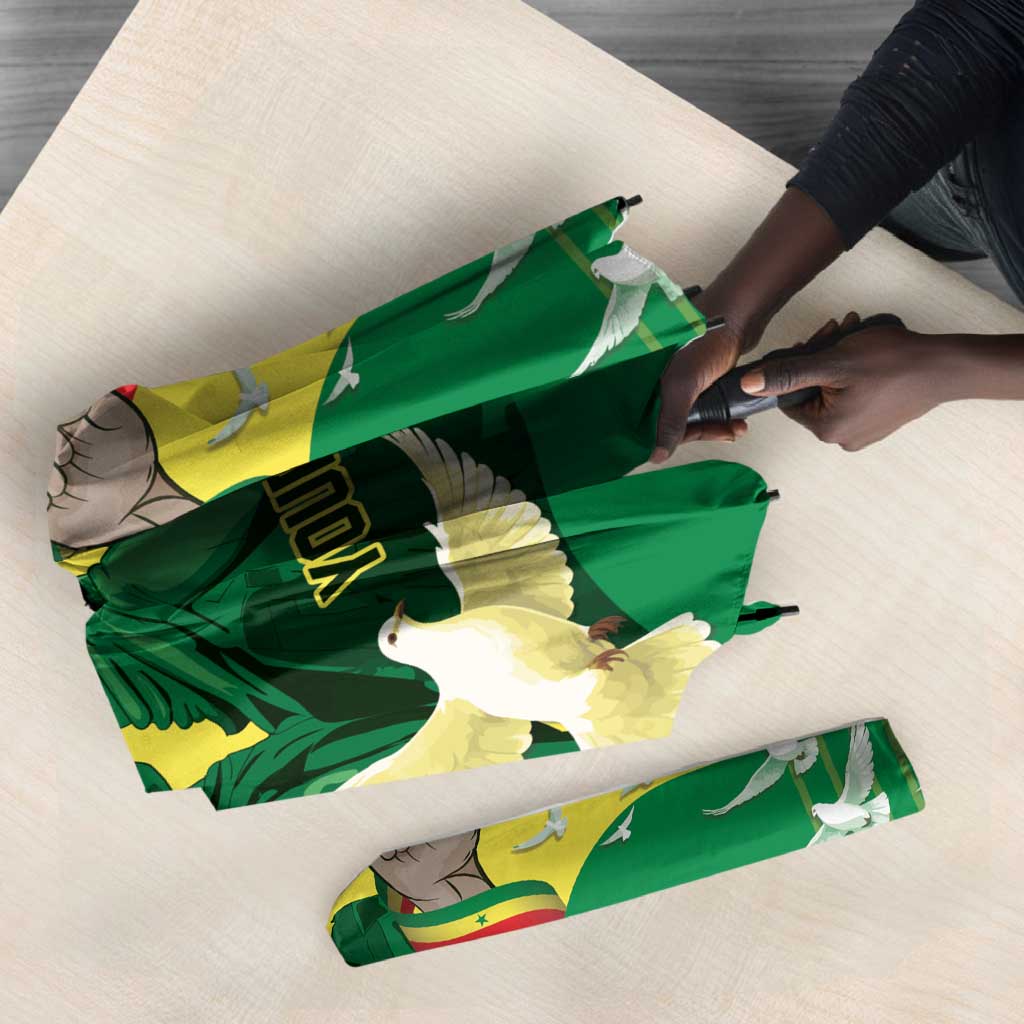 Personalized Senegal Independence Day Umbrella African Renaissance Monument