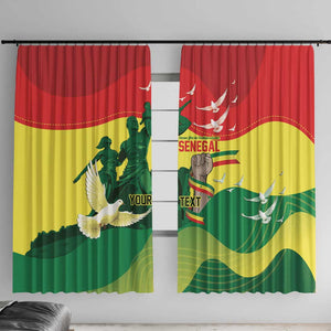 Personalized Senegal Independence Day Window Curtain African Renaissance Monument
