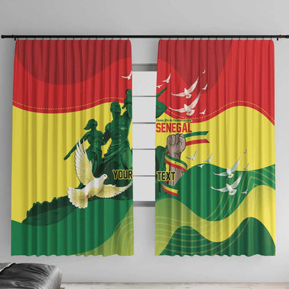 Personalized Senegal Independence Day Window Curtain African Renaissance Monument