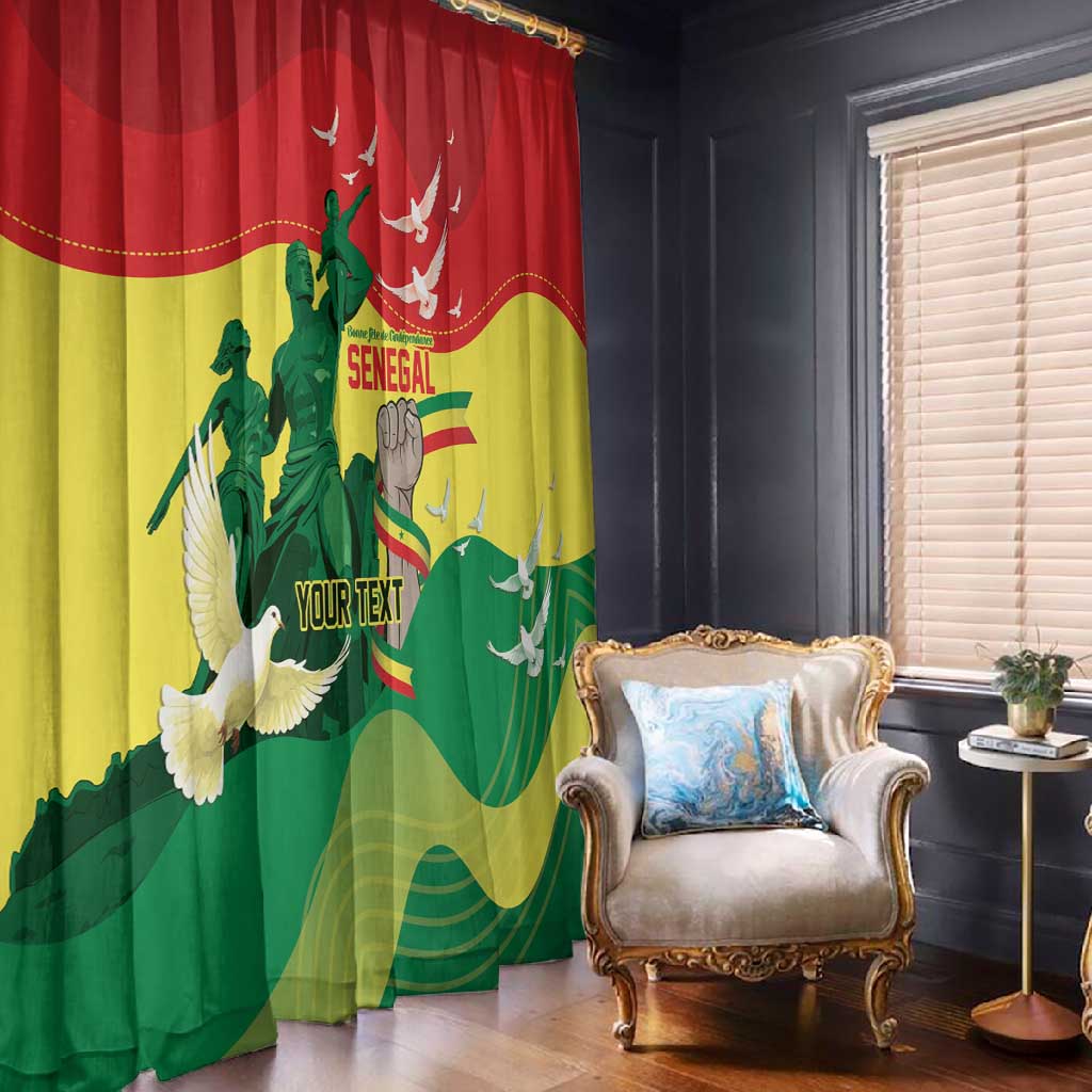 Personalized Senegal Independence Day Window Curtain African Renaissance Monument