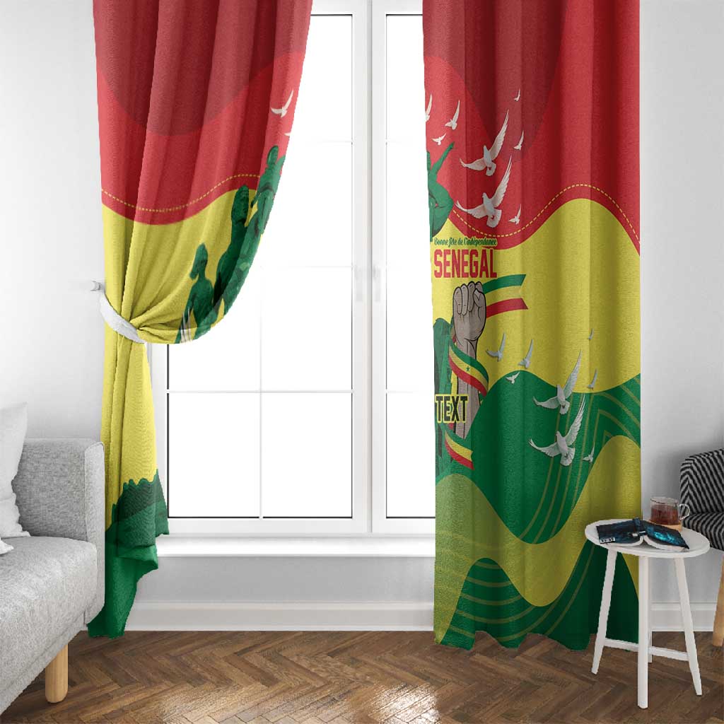 Personalized Senegal Independence Day Window Curtain African Renaissance Monument