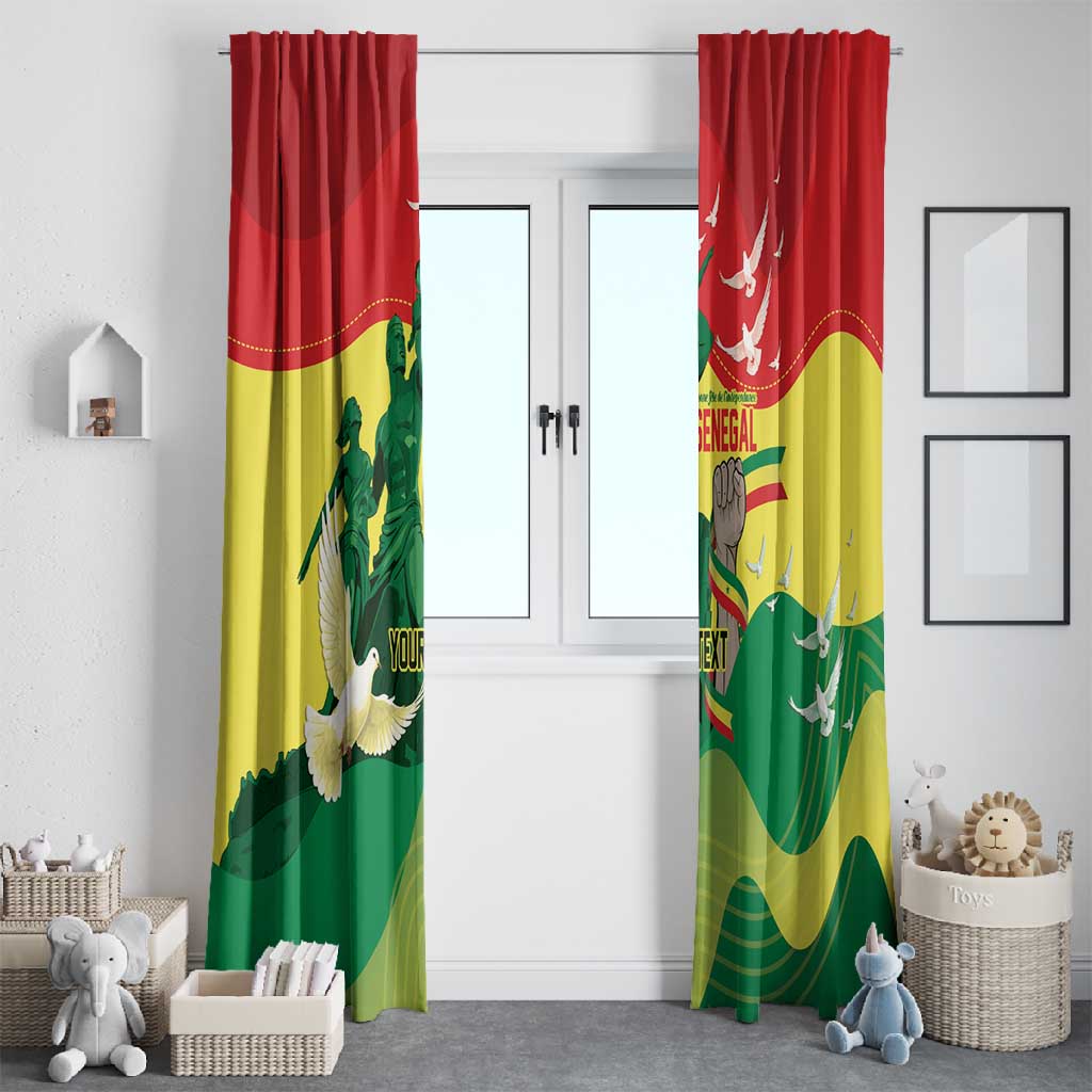 Personalized Senegal Independence Day Window Curtain African Renaissance Monument