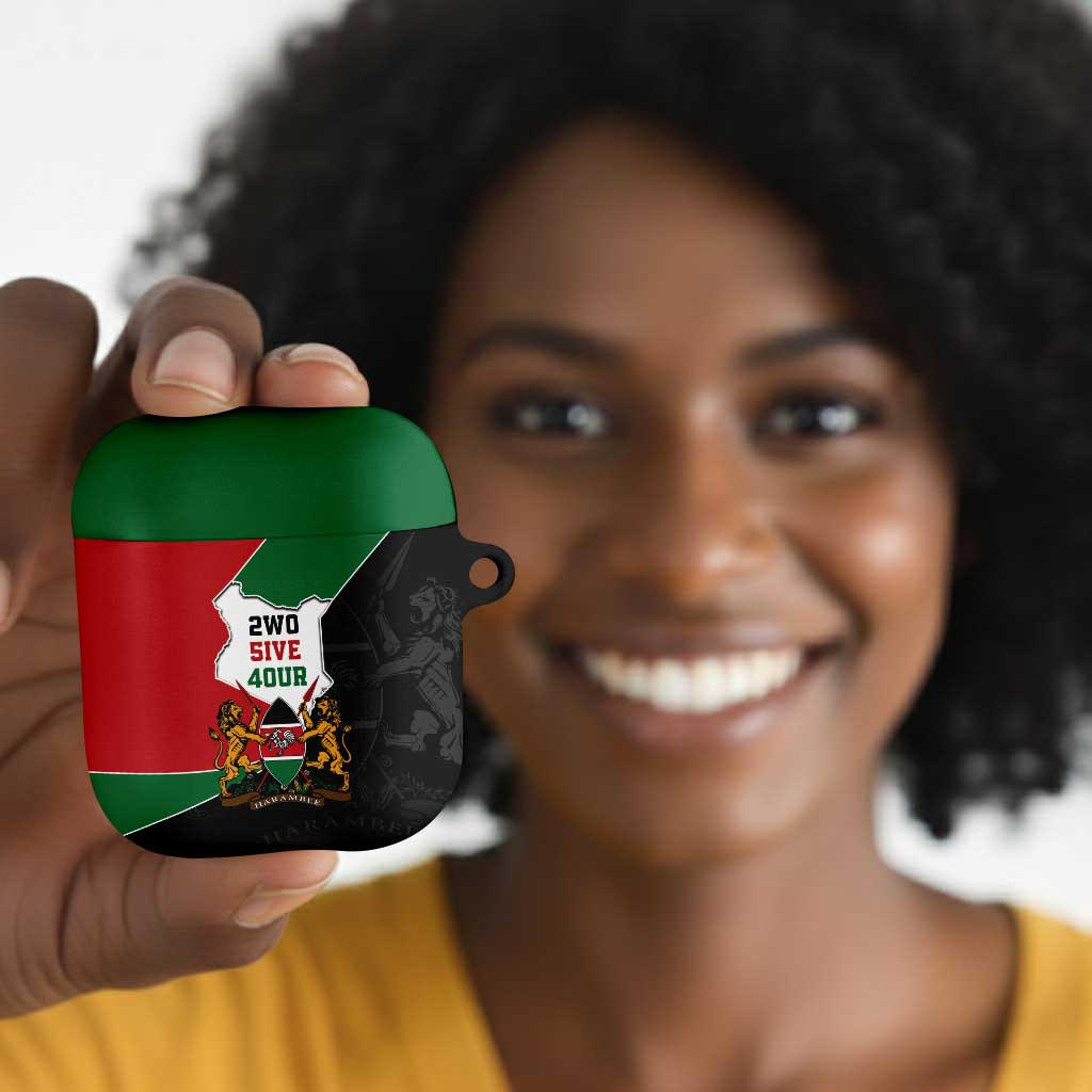 Kenya 254 AirPods Case Kenyan Flag Map Double Lion Shield