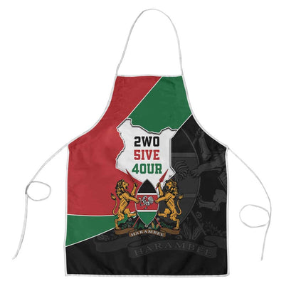 Kenya 254 Apron Kenyan Flag Map Double Lion Shield