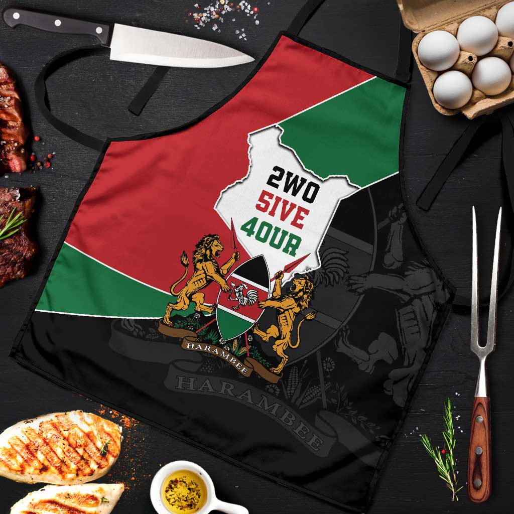 Kenya 254 Apron Kenyan Flag Map Double Lion Shield