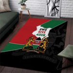 Kenya 254 Area Rug Kenyan Flag Map Double Lion Shield - African Pride