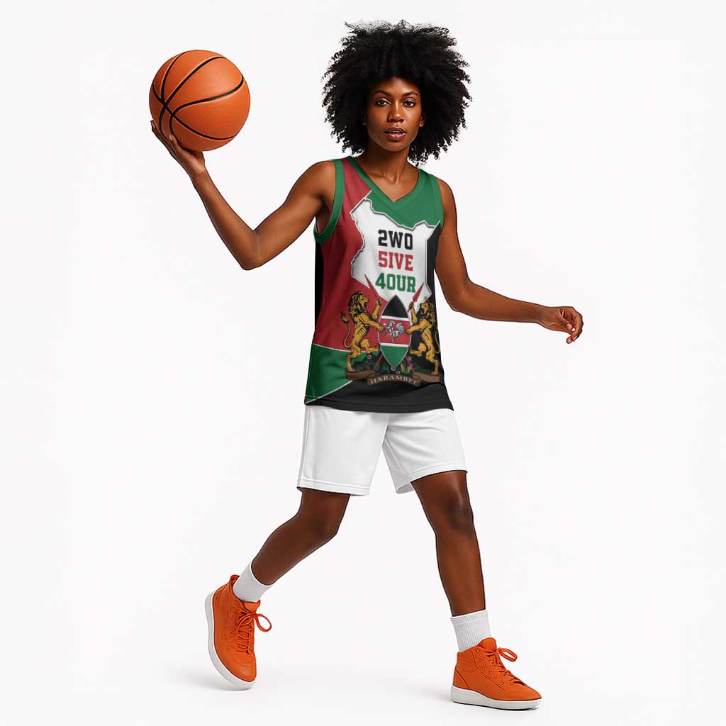Kenya 254 Basketball Jersey Kenyan Flag Map Double Lion Shield LT9
