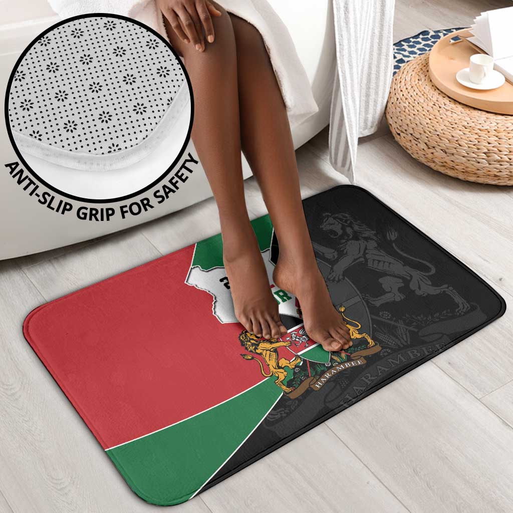Kenya 254 Bathroom Set Kenyan Flag Map Double Lion Shield