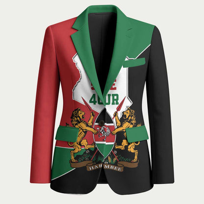 Kenya 254 Blazer Kenyan Flag Map Double Lion Shield