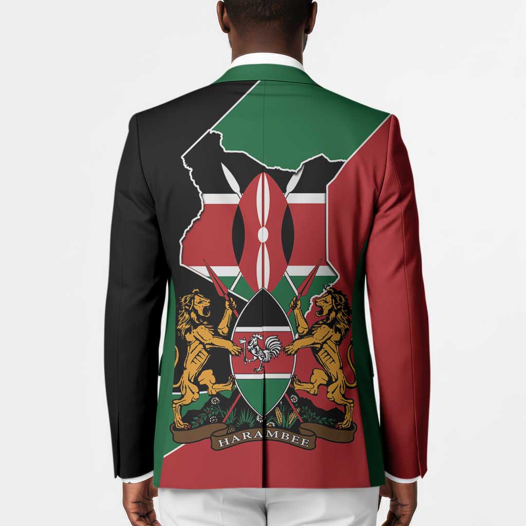 Kenya 254 Blazer Kenyan Flag Map Double Lion Shield