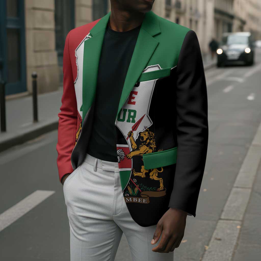 Kenya 254 Blazer Kenyan Flag Map Double Lion Shield