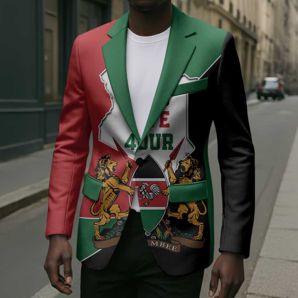 Kenya 254 Blazer Kenyan Flag Map Double Lion Shield