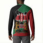 Kenya 254 Button Sweatshirt Kenyan Flag Map Double Lion Shield
