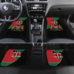 Kenya 254 Car Mats Kenyan Flag Map Double Lion Shield - African Pride