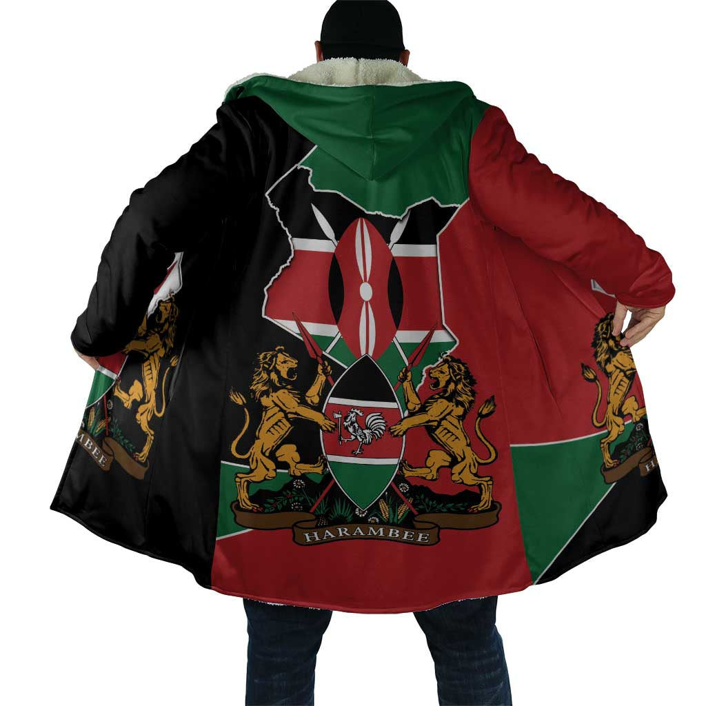 Kenya 254 Cloak Kenyan Flag Map Double Lion Shield