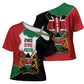 Kenya 254 Cross Shoulder Shirt Kenyan Flag Map Double Lion Shield