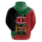 Kenya 254 Hoodie Kenyan Flag Map Double Lion Shield - African Pride