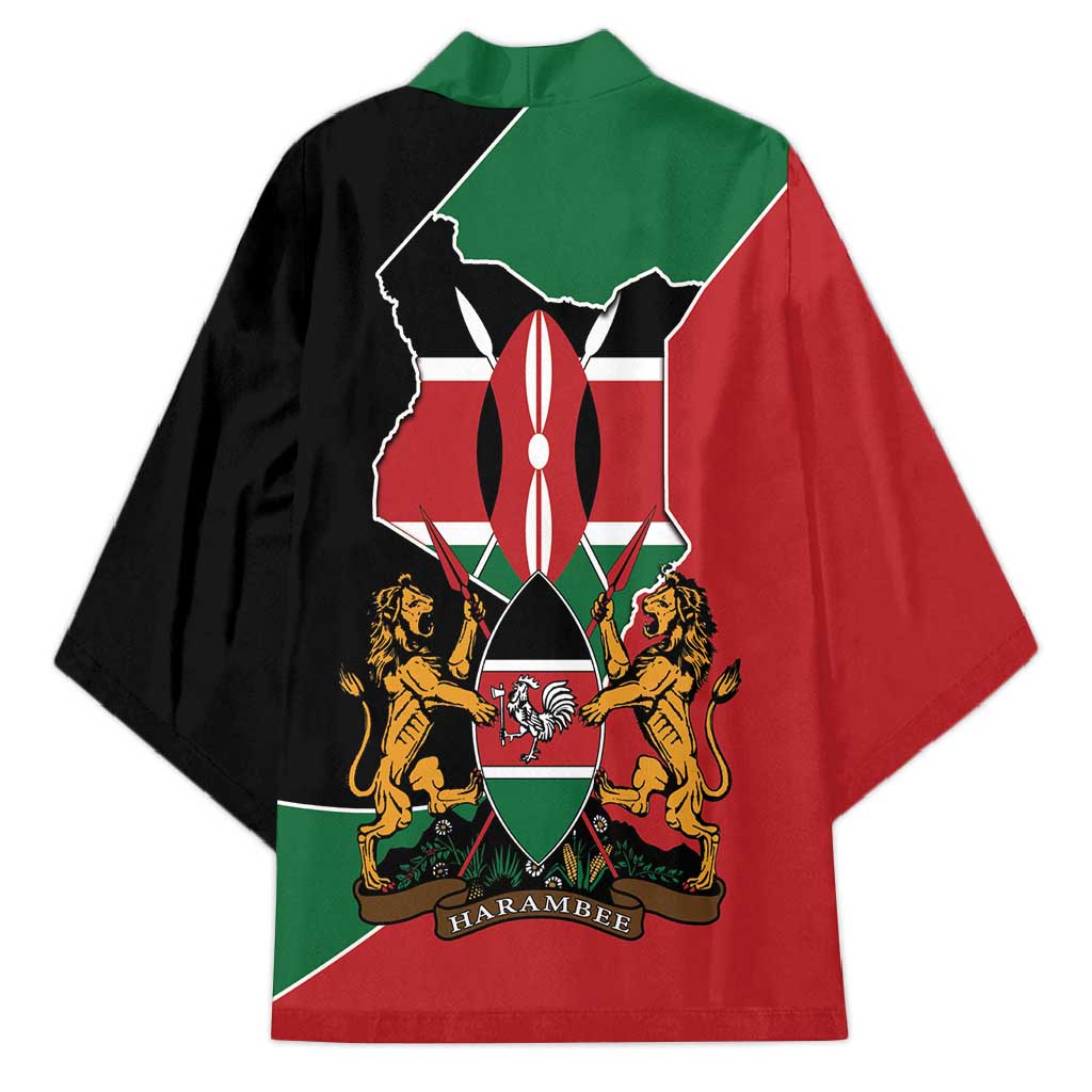 Kenya 254 Kimono Kenyan Flag Map Double Lion Shield
