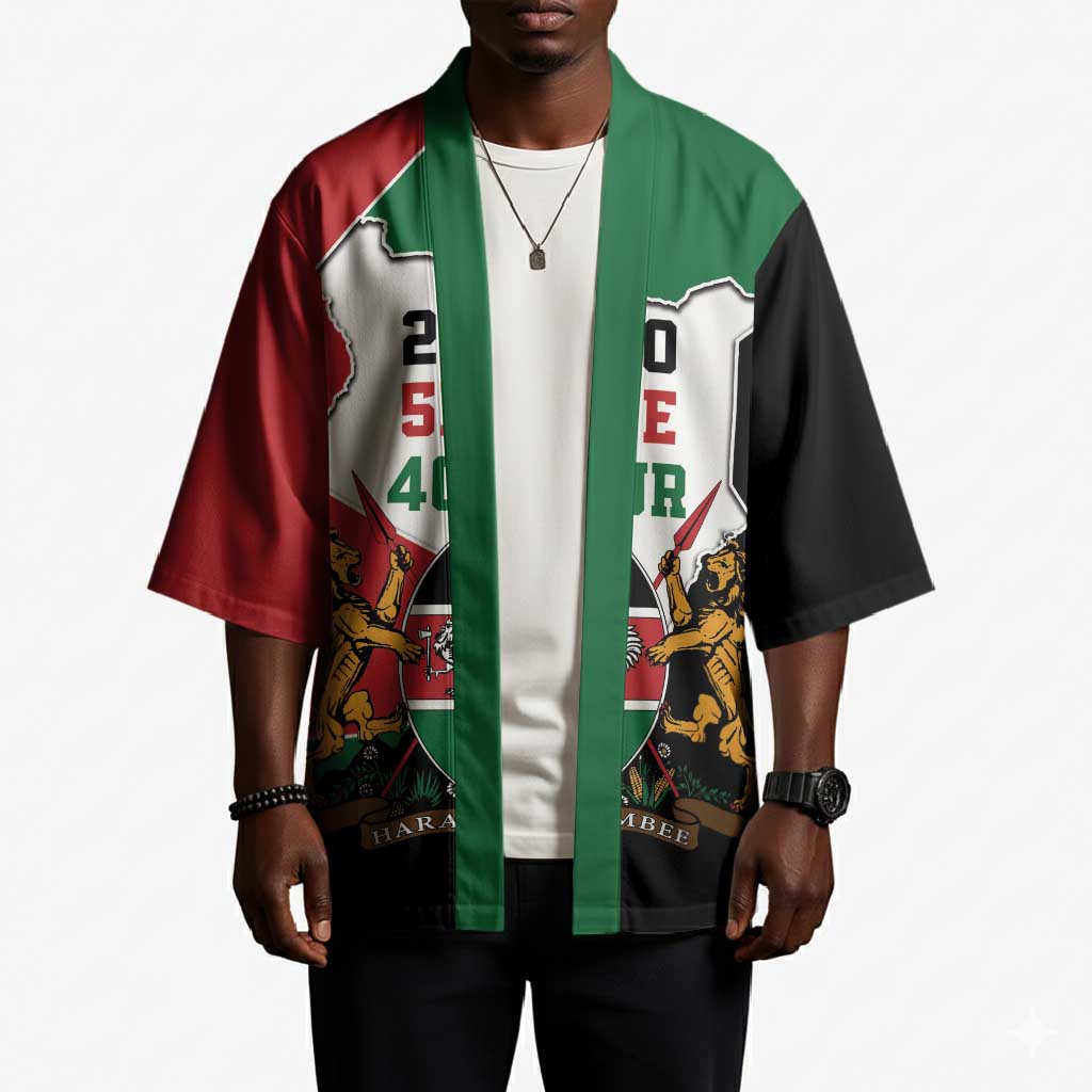 Kenya 254 Kimono Kenyan Flag Map Double Lion Shield