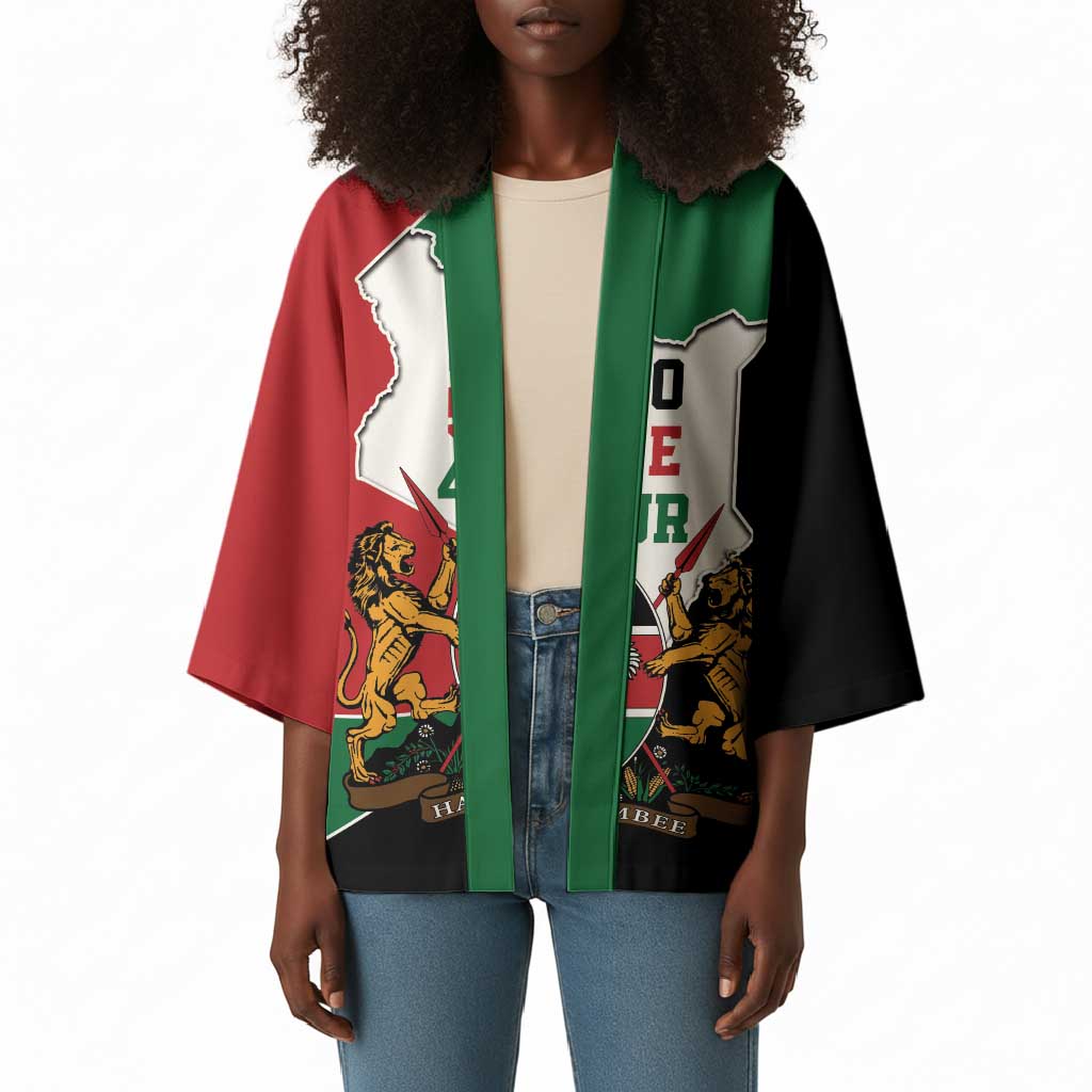 Kenya 254 Kimono Kenyan Flag Map Double Lion Shield