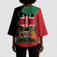 Kenya 254 Kimono Sleeve Blouse Kenyan Flag Map Double Lion Shield