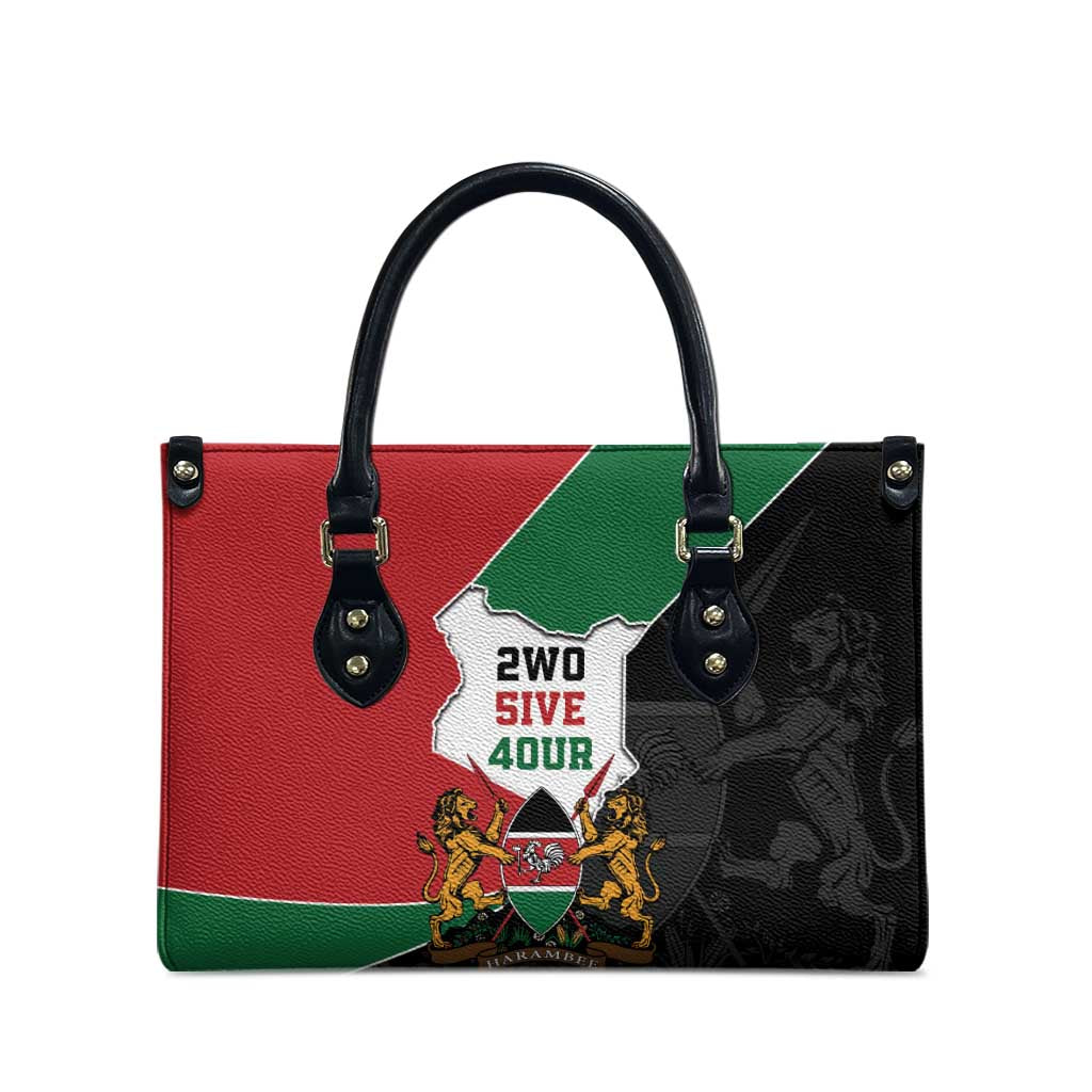 Kenya 254 Leather Bag Kenyan Flag Map Double Lion Shield