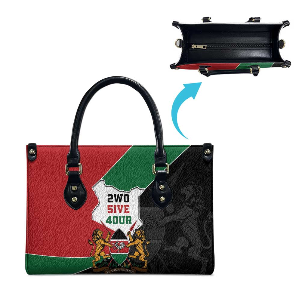 Kenya 254 Leather Bag Kenyan Flag Map Double Lion Shield