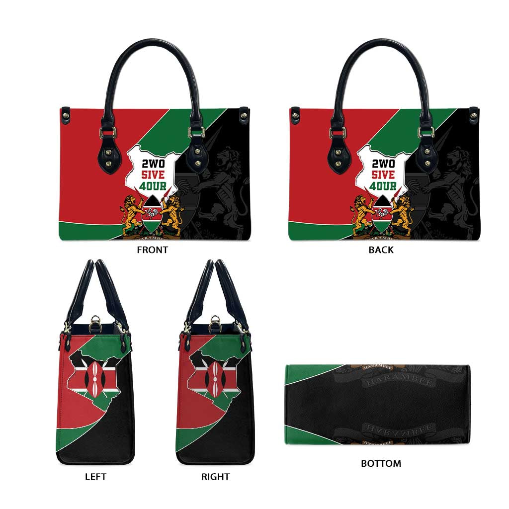 Kenya 254 Leather Bag Kenyan Flag Map Double Lion Shield