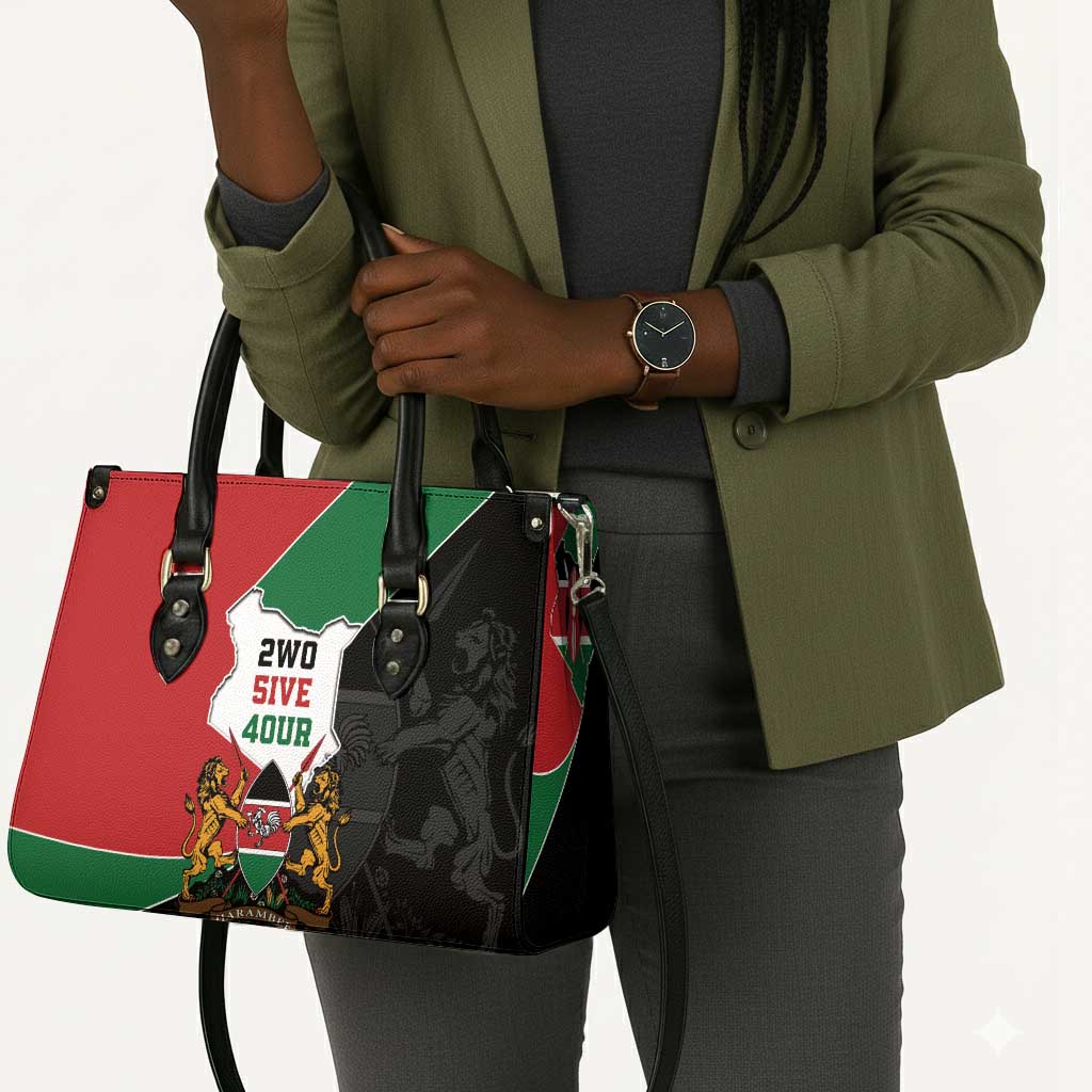 Kenya 254 Leather Bag Kenyan Flag Map Double Lion Shield