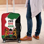 Kenya 254 Luggage Cover Kenyan Flag Map Double Lion Shield - African Pride