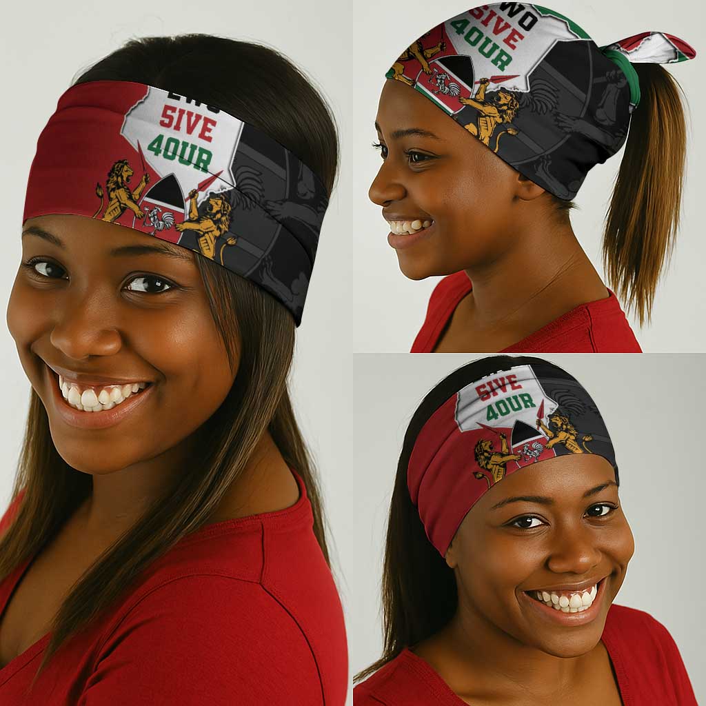 Kenya 254 Neck Gaiter Kenyan Flag Map Double Lion Shield LT9