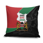 Kenya 254 Pillow Cover Kenyan Flag Map Double Lion Shield