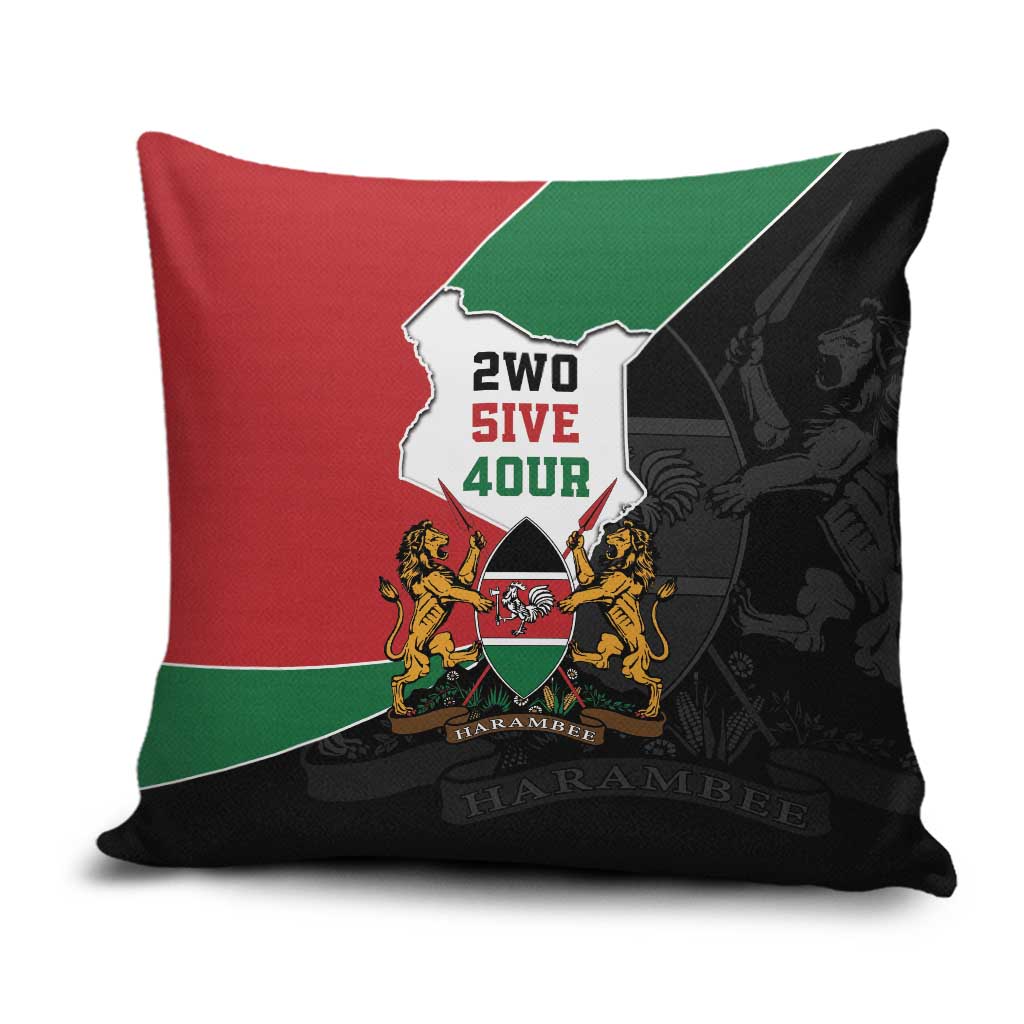 Kenya 254 Pillow Cover Kenyan Flag Map Double Lion Shield