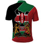 Kenya 254 Polo Shirt Kenyan Flag Map Double Lion Shield - African Pride