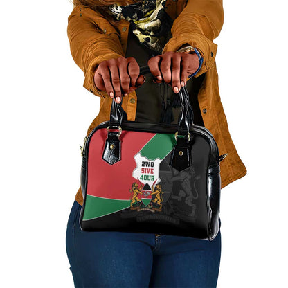 Kenya 254 Shoulder Handbag Kenyan Flag Map Double Lion Shield - African Pride