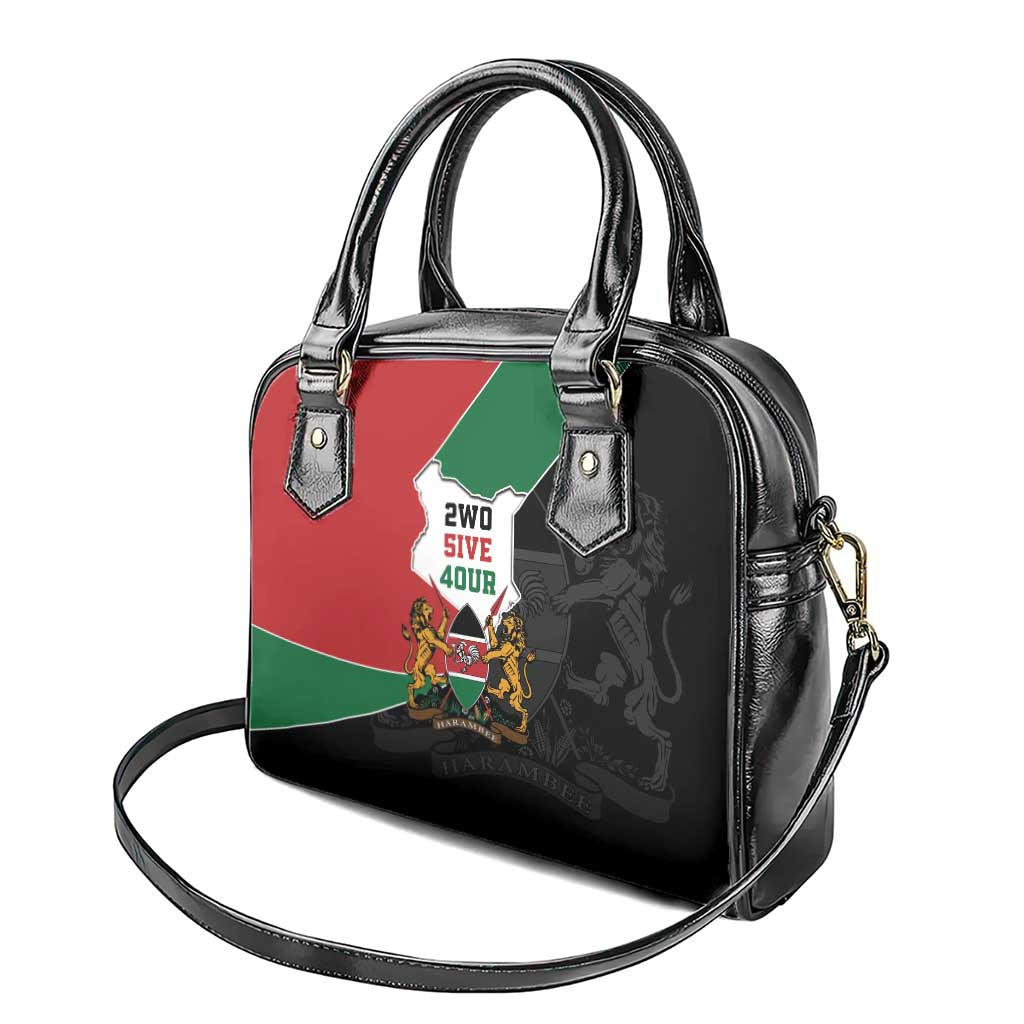 Kenya 254 Shoulder Handbag Kenyan Flag Map Double Lion Shield - African Pride