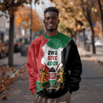 Kenya 254 Sweatshirt Kenyan Flag Map Double Lion Shield - African Pride