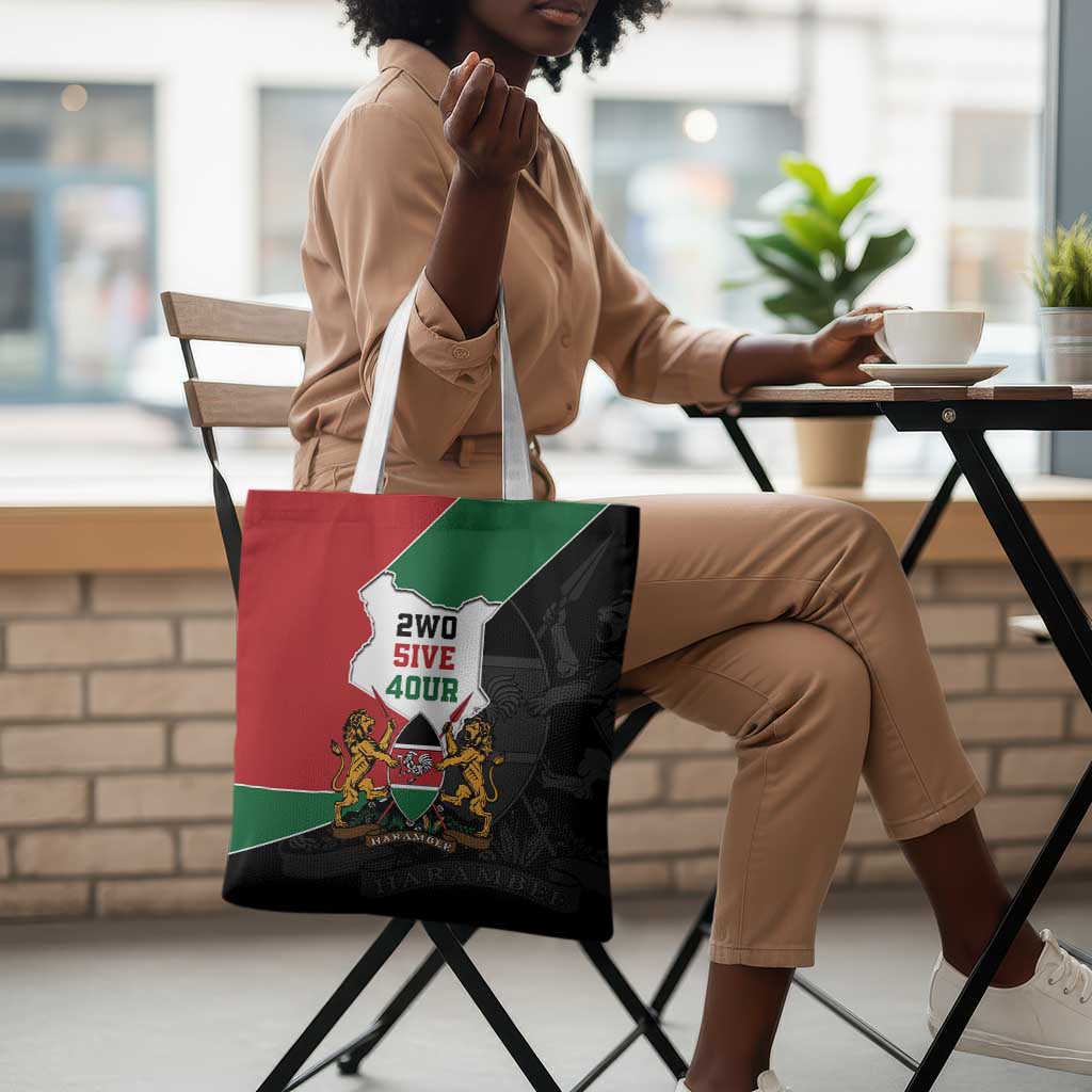 Kenya 254 Tote Bag Kenyan Flag Map Double Lion Shield