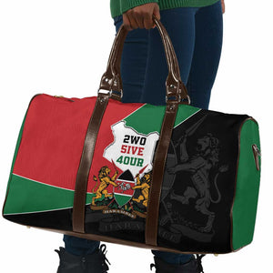 Kenya 254 Travel Bag Kenyan Flag Map Double Lion Shield